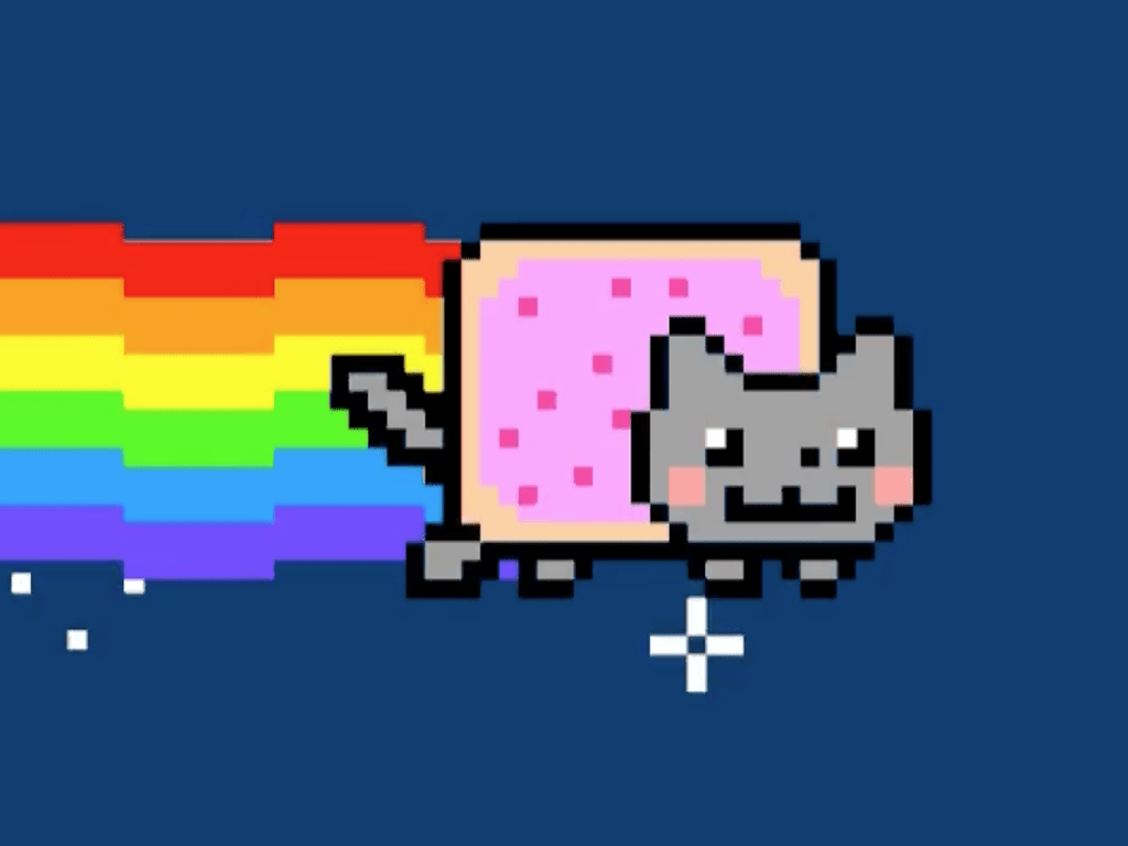 Rainbow cat meme NFT